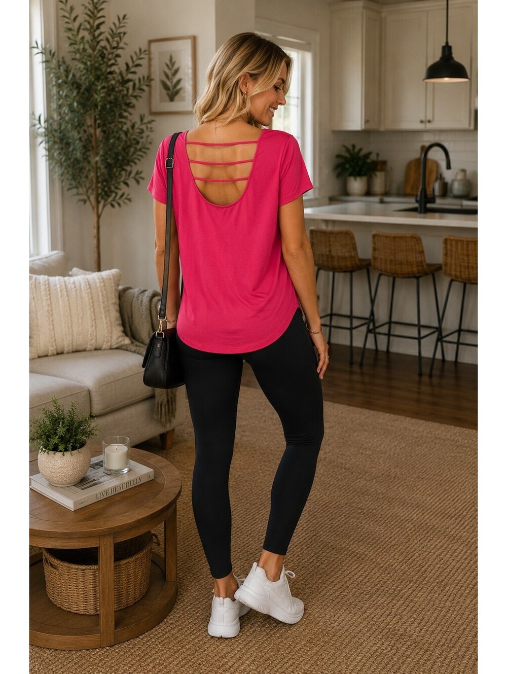 Bcg hot pink shortsleeve tshirt workout